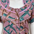 Geometric Printed Alpine Fabric Nightgown for Women