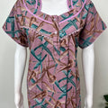 Geometric Printed Alpine Fabric Nightgown for Women