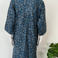 Blue Alpine Fabric Nightgown with 3/4th Sleeves