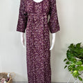 Purple Alpine Fabric Long Sleeves Nightgown