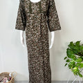 Olive Green Alpine Fabric Nighty 3/4th Sleeves