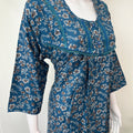 Blue Alpine Fabric Nightgown with 3/4th Sleeves