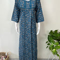 Blue Alpine Fabric Nightgown with 3/4th Sleeves