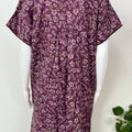Wine Pleated Style Nightgown in Alpine Fabric