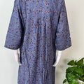Purple Alpine Fabric 3/4th Sleeves Nightgown