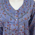 Purple Alpine Fabric 3/4th Sleeves Nightgown