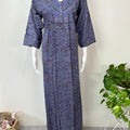 Purple Alpine Fabric 3/4th Sleeves Nightgown