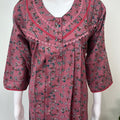 Soft & Breathable Alpine Fabric Nightgown with 3/4th  Sleeves