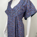 Purple Floral Printed Alpine Fabric Nightgown