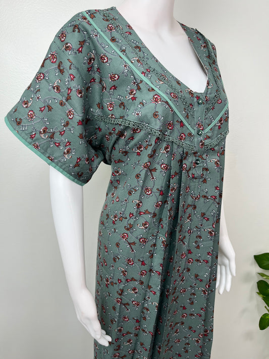 Green Soft & Breathable Alpine Fabric Nighty