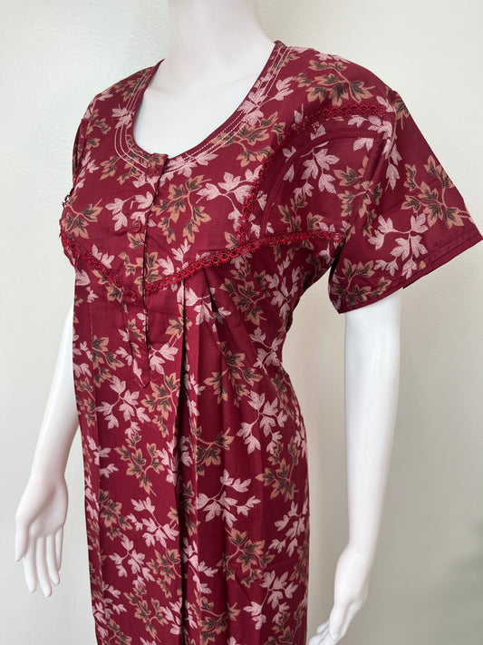 Maroon Alpine Fabric Nighty Soft & Breathable