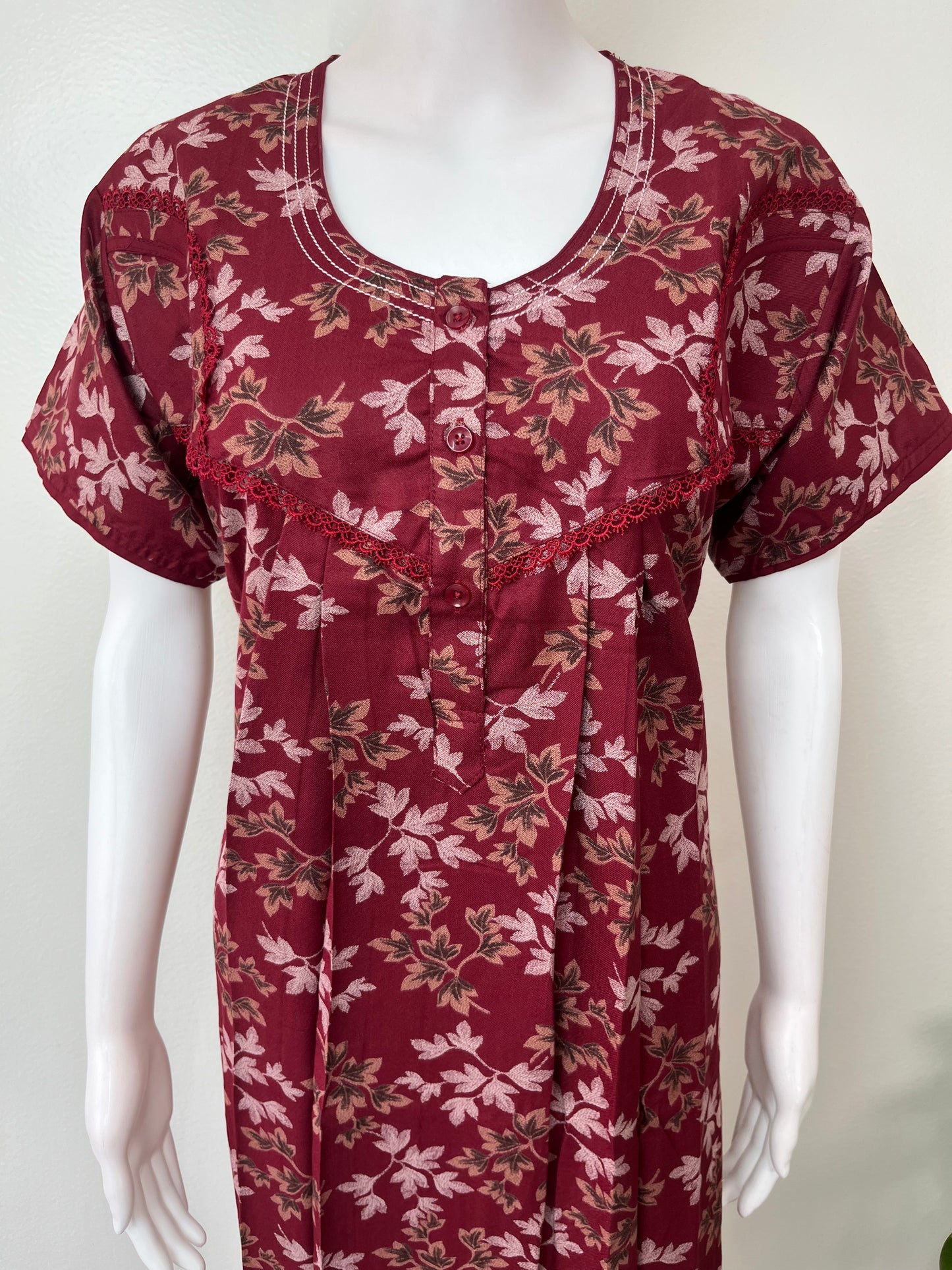 Maroon Alpine Fabric Nighty Soft & Breathable