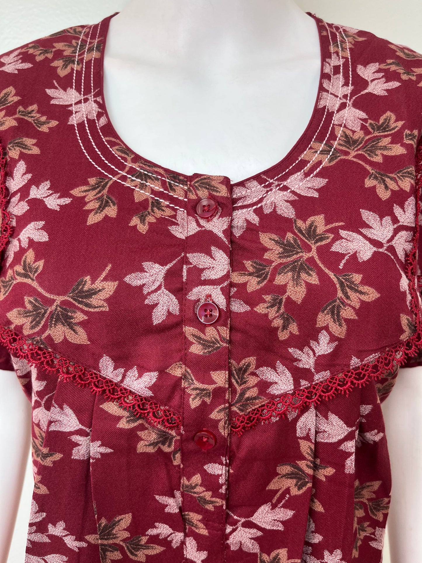 Maroon Alpine Fabric Nighty Soft & Breathable