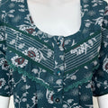 Teal Blue Floral Printed Alpine Nightgown