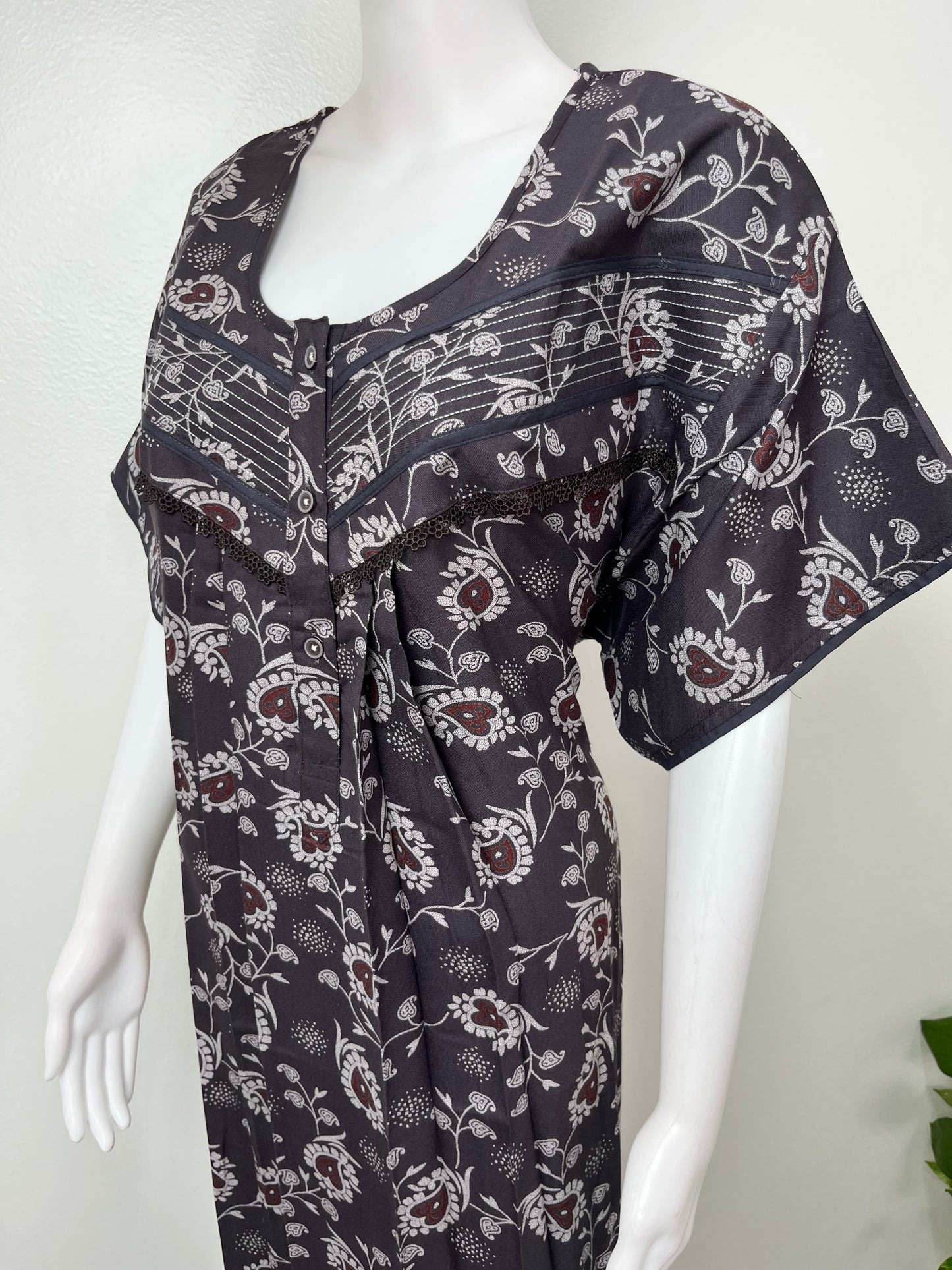 Gray Soft & Breathable Alpine Fabric Nighty