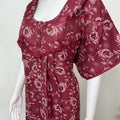 Pleated Style Alpine Fabric Nighty for Women