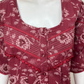 Pleated Style Alpine Fabric Nighty for Women