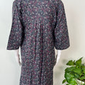 Gray Alpine Fabric 3/4th Sleeves Nightgown
