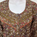 Olive Green Alpine Fabric 3/4th Sleeves Nighty