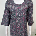 Gray Alpine Fabric 3/4th Sleeves Nightgown