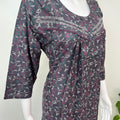Gray Alpine Fabric 3/4th Sleeves Nightgown