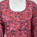 Pleated Style Alpine Fabric Nightgown with Long Sleeves