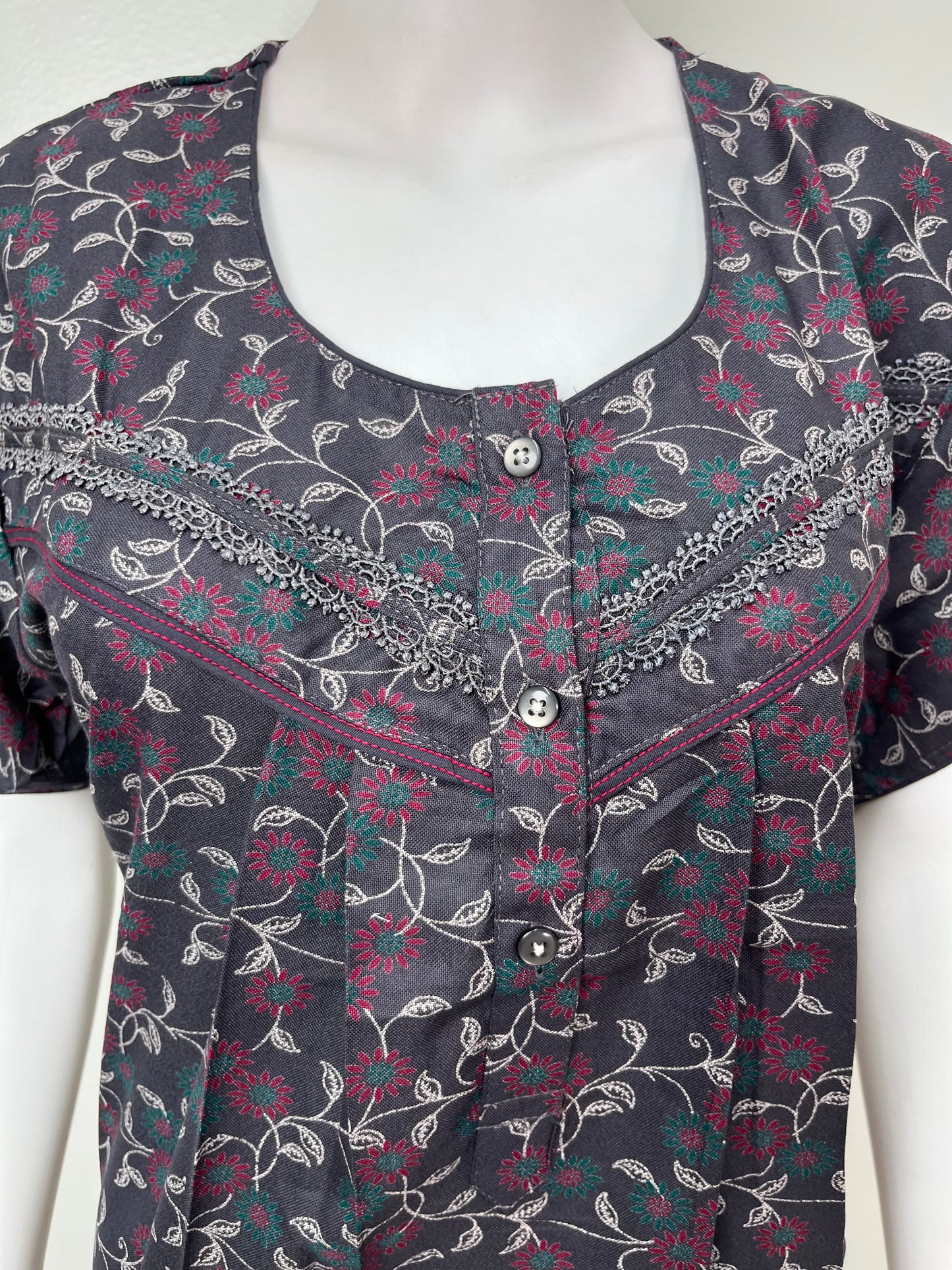 Gray Alpine Fabric Nightgown for Women