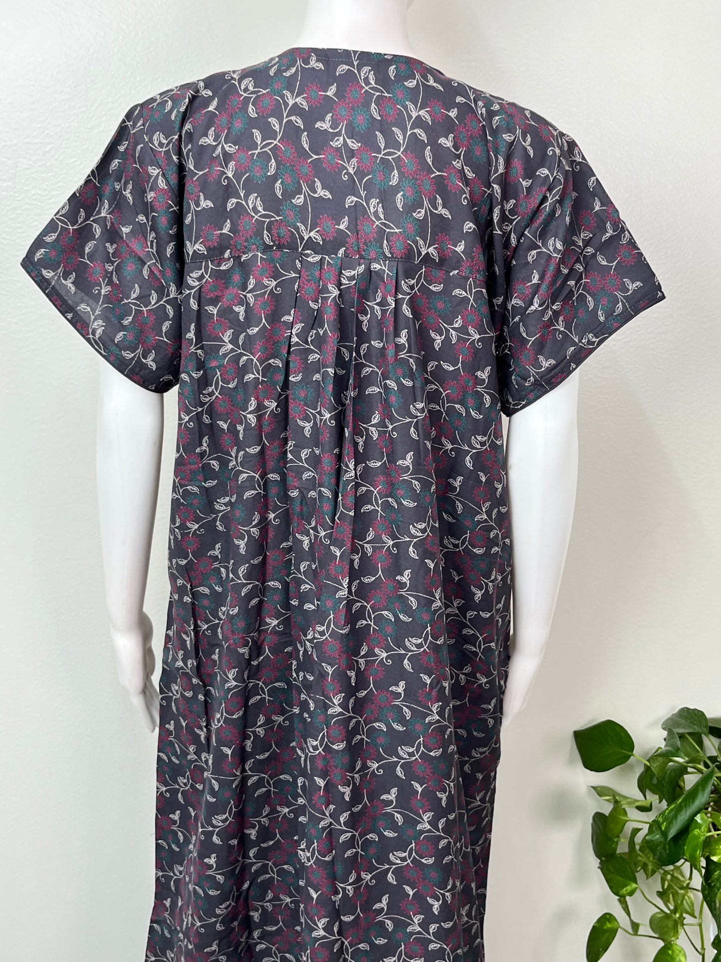 Gray Alpine Fabric Nightgown for Women