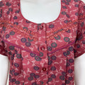 Maroon Pleated Style Alpine Fabric Nighty