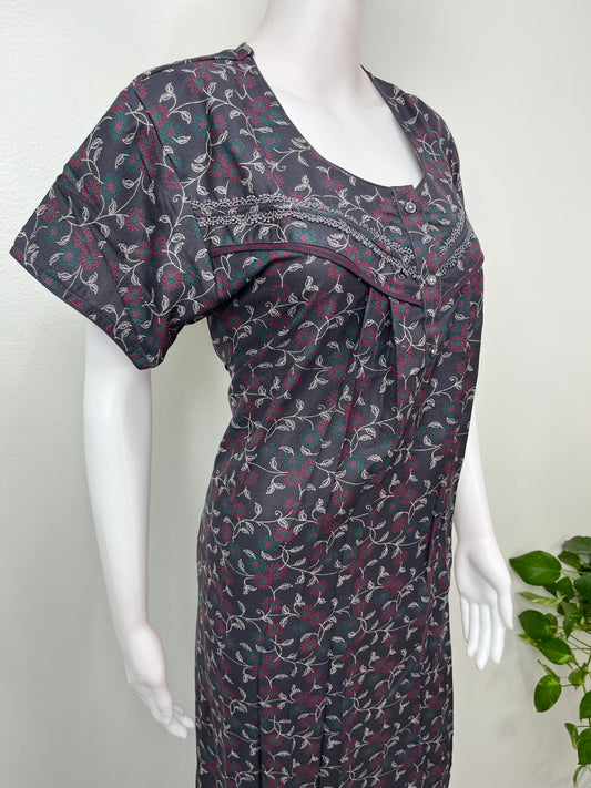 Gray Alpine Fabric Nightgown for Women