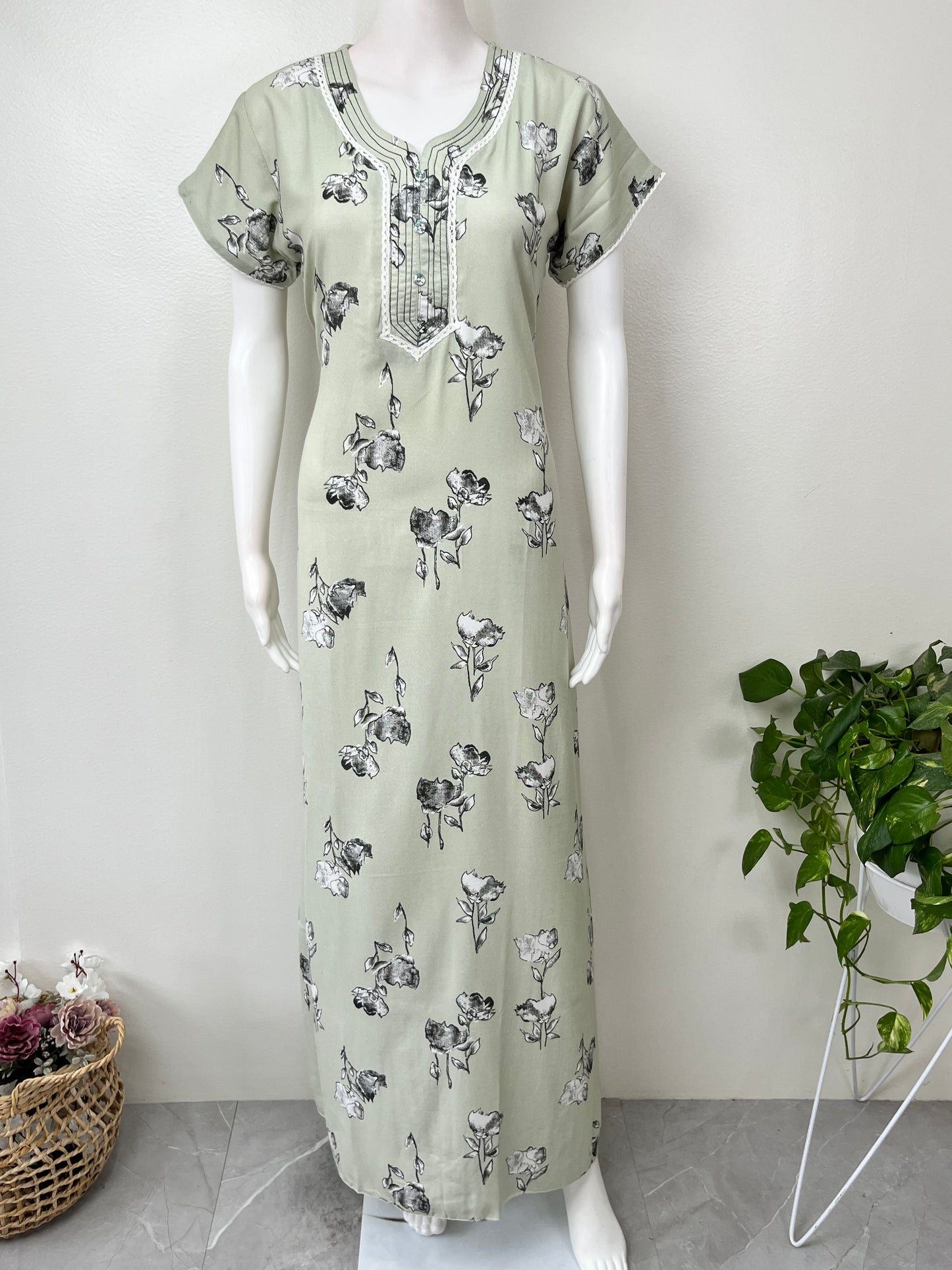 Green Premium Alpine Fabric Nightgown