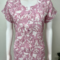 Baby Pink Printed Alpine Fabric Nighty For Women