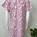 Baby Pink Printed Alpine Fabric Nighty For Women