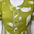 Lime Green Alpine Fabric Nighty for Women