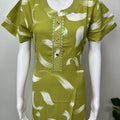 Lime Green Alpine Fabric Nighty for Women