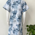 Sky Blue Geometric Printed Alpine Nightgown