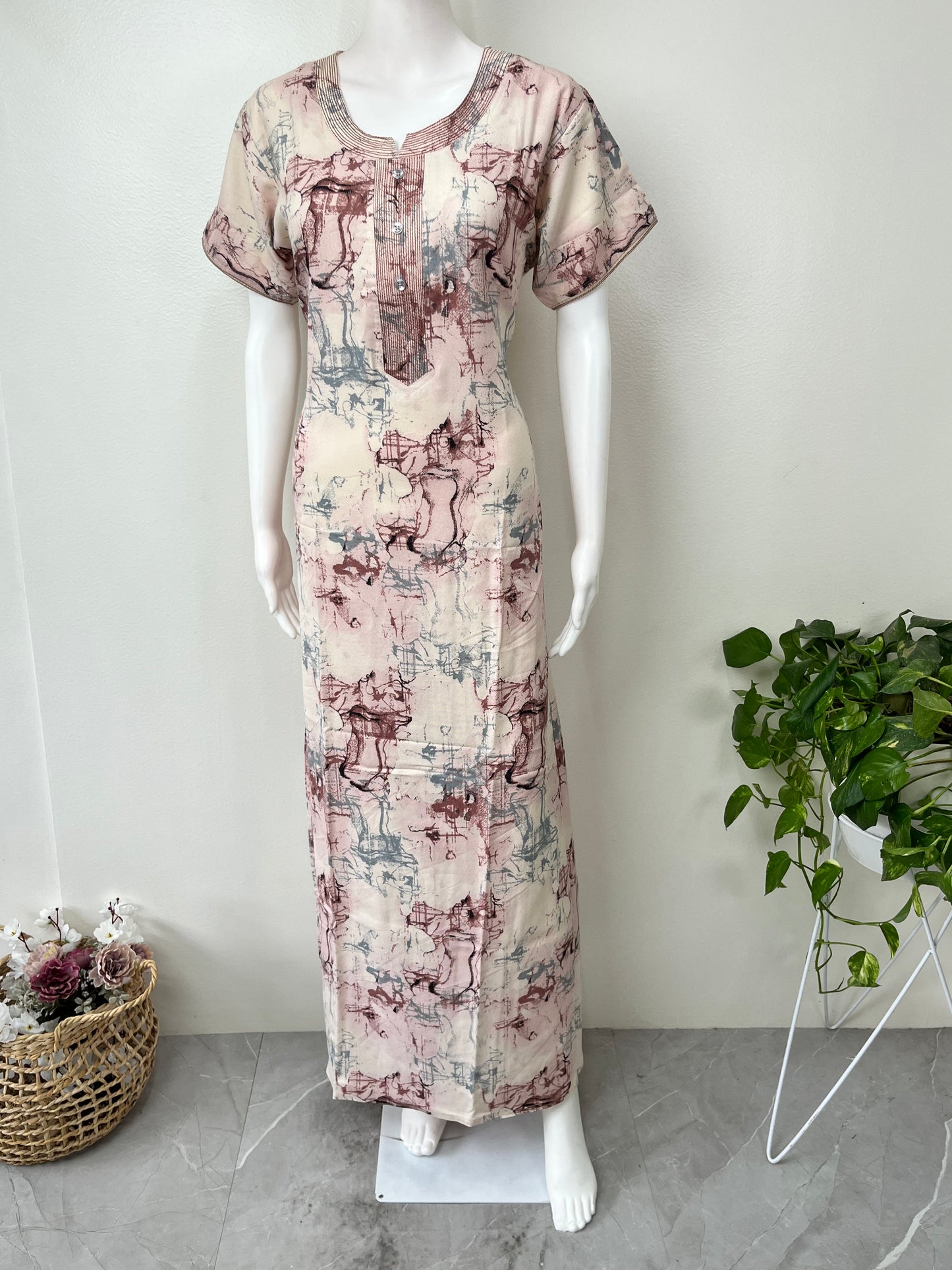 Coffee Alpine Fabric Soft & Breathable Nighty