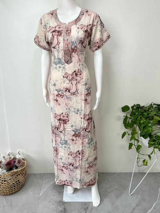 Coffee Alpine Fabric Soft & Breathable Nighty