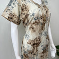 Cream Digital Print Alpine Fabric Nighty