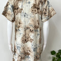 Cream Digital Print Alpine Fabric Nighty