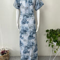 Sky Blue Geometric Printed Alpine Nightgown