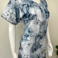 Sky Blue Geometric Printed Alpine Nightgown