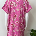 Hot Pink Floral Printed Alpine Fabric Nighty