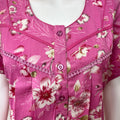Hot Pink Floral Printed Alpine Fabric Nighty