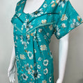 Aqua Blue Printed Alpine Fabric Nighty