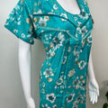 Aqua Blue Printed Alpine Fabric Nighty