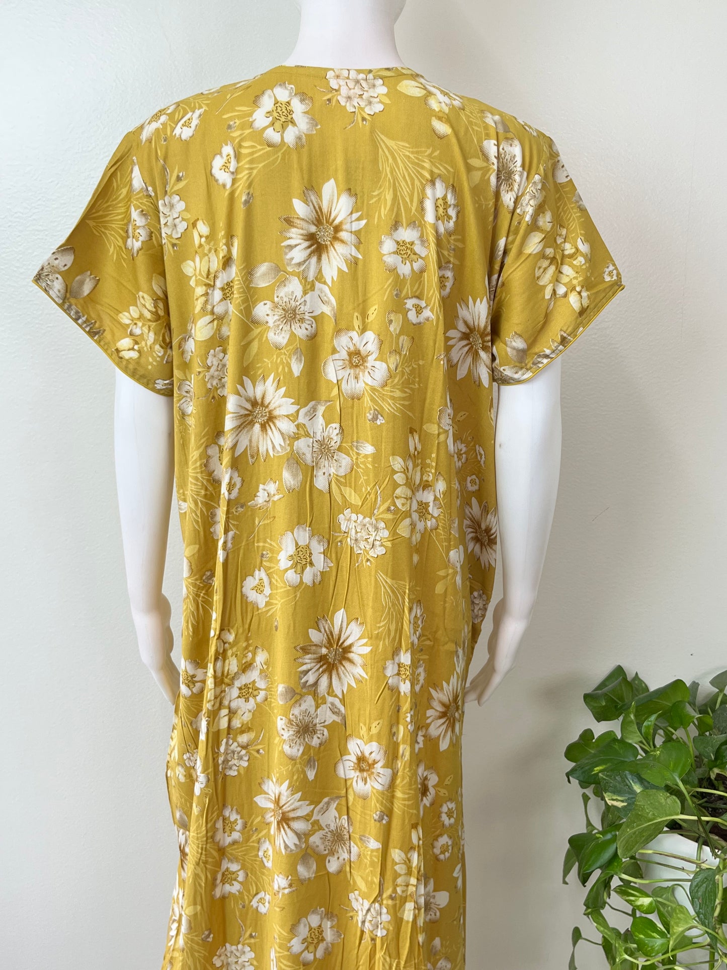 Yellow Soft & Breathable Alpine Nightgown Perfect for All Seasons
