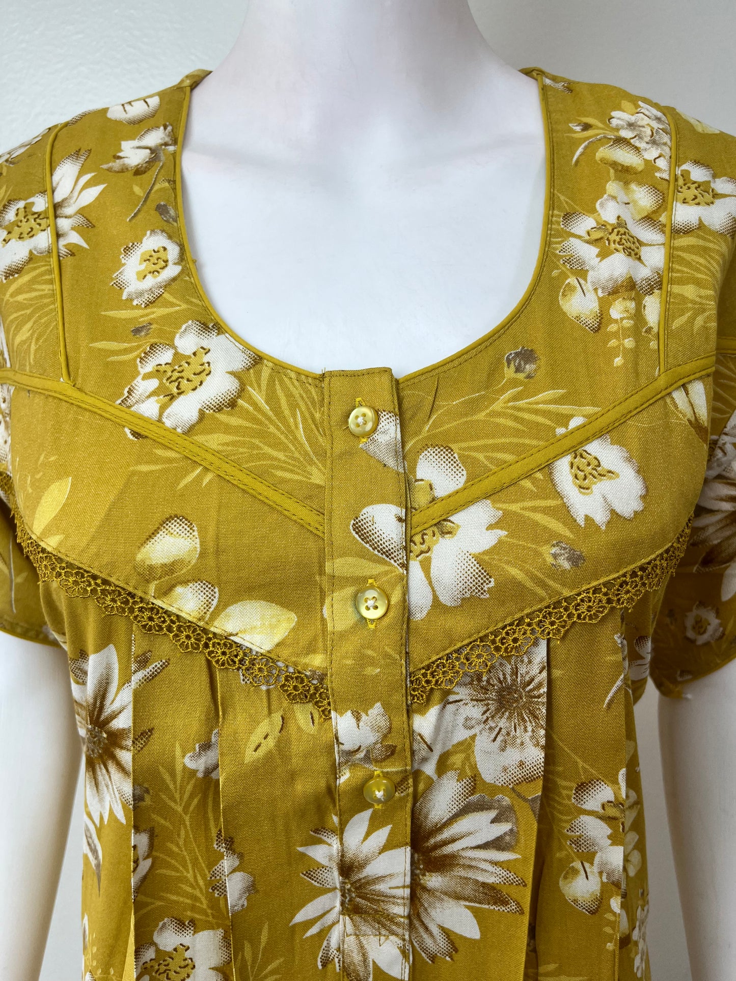 Yellow Soft & Breathable Alpine Nightgown Perfect for All Seasons