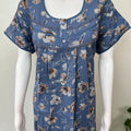Blue Premium Alpine Fabric Nightgown for Women
