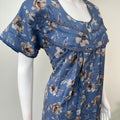 Blue Premium Alpine Fabric Nightgown for Women